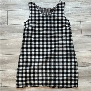 Apropos cotton blend sleeveless dress black checkered size XL